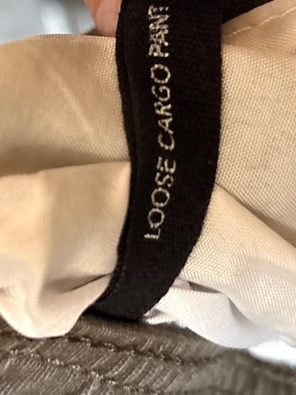 Bluenotes | Loose Cotton Cargo Pants with Drawstring - Men's L, Olive Green - Picture 5 of 7